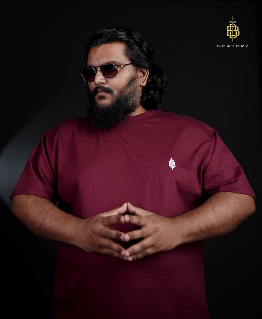 Drop Shoulder Maroon (D-2)