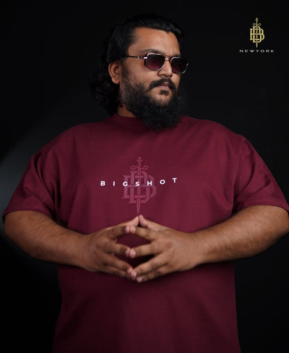 Drop Shoulder Maroon (D-4)